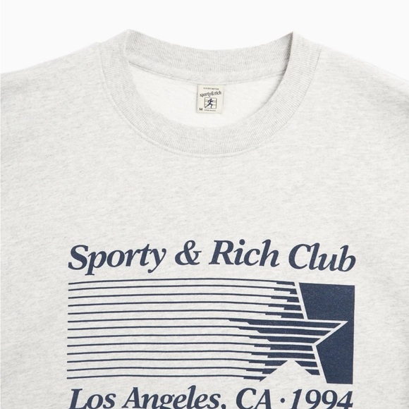 SPORTY & RICH starter crewneck sweatshirt - Picture 2 of 4